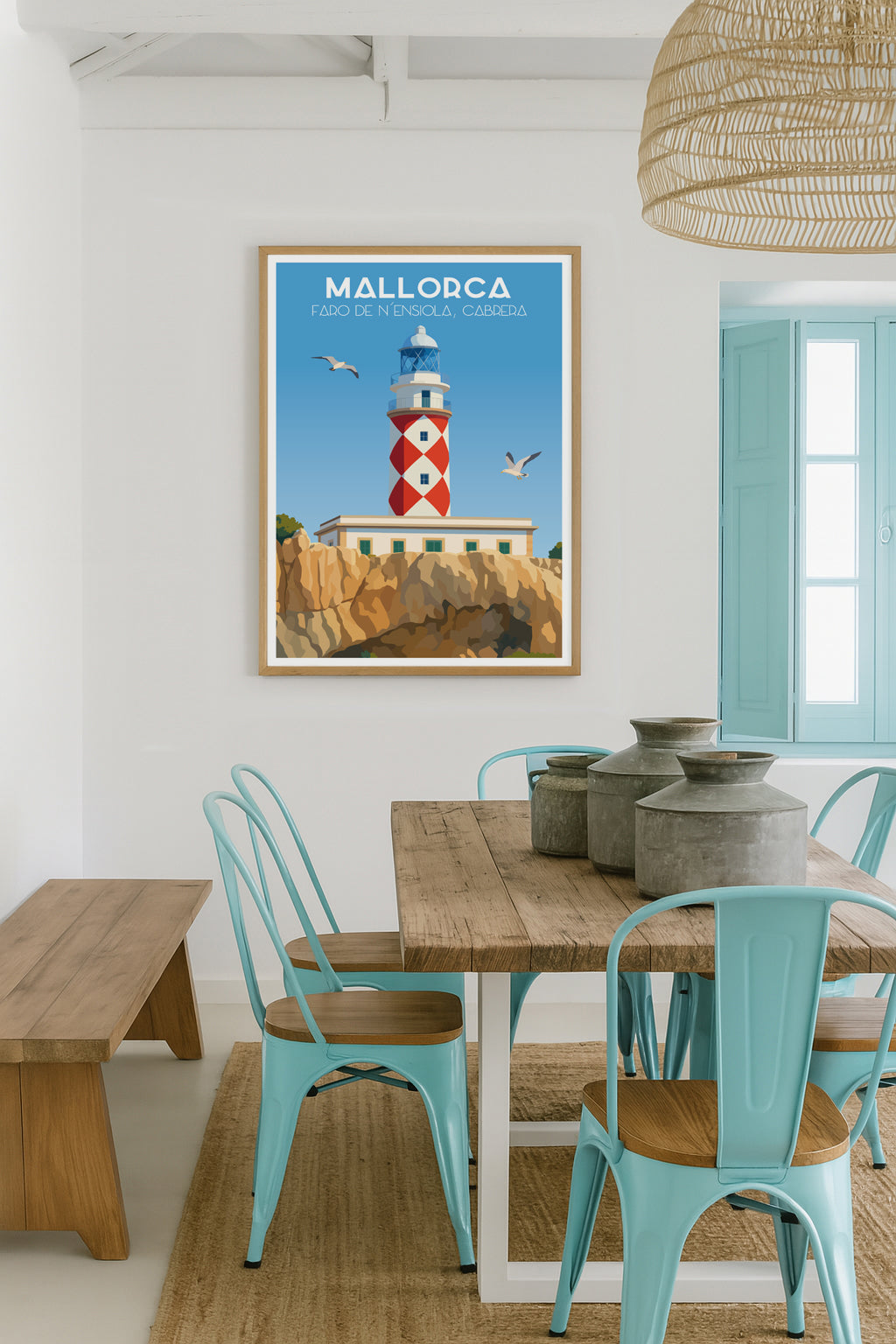 Poster and prints of the n'Ensiola Lighthouse, Cabrera, Mallorca