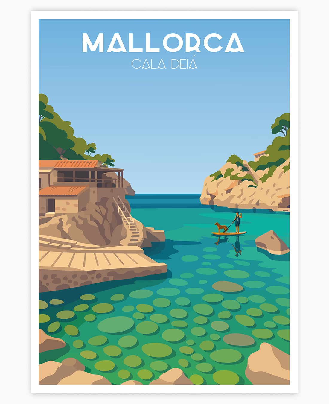 Póster y láminas de Cala Deiá, Mallorca