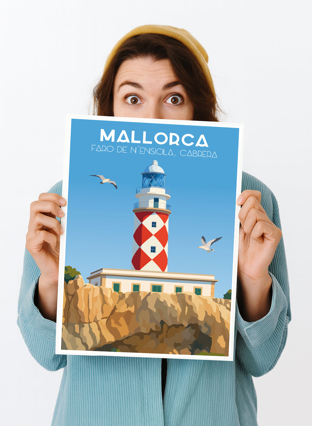 Poster und Drucke des Leuchtturms n'Ensiola, Cabrera, Mallorca