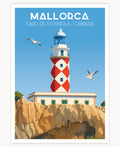 Poster und Drucke des Leuchtturms n'Ensiola, Cabrera, Mallorca