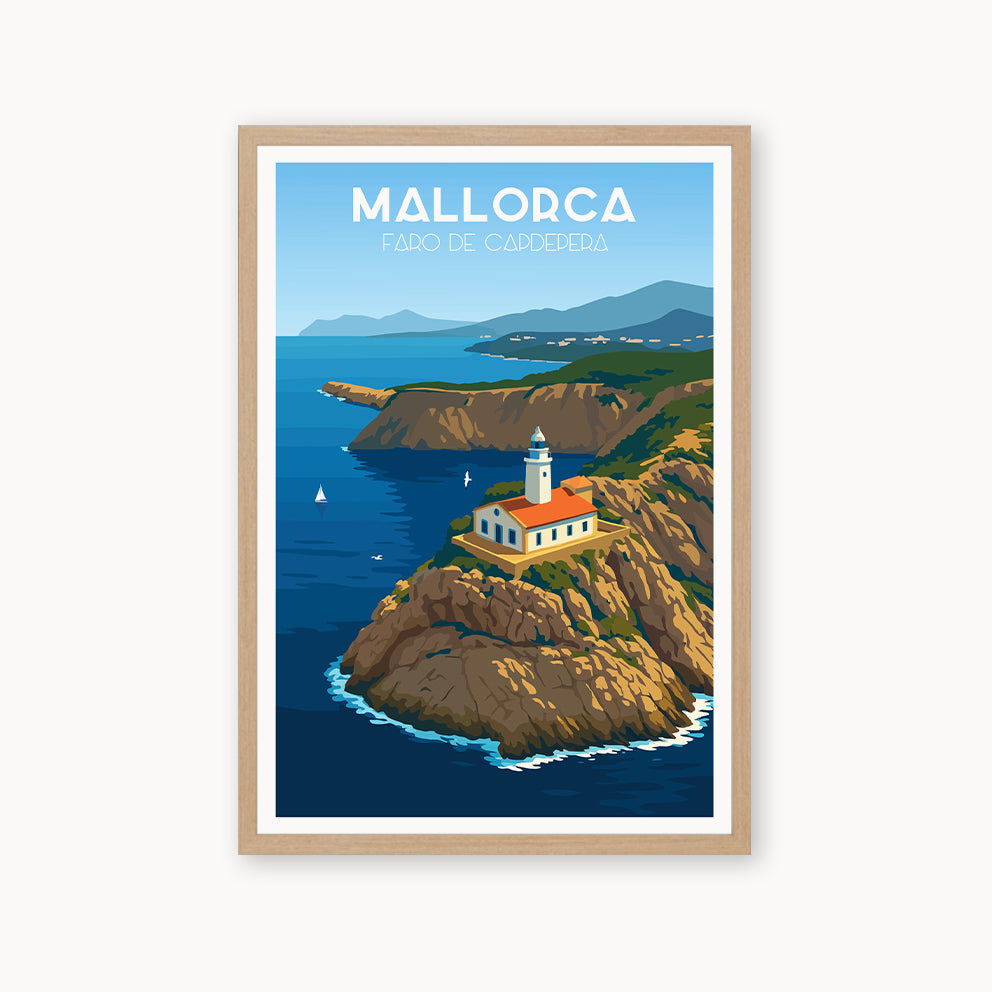 Poster and prints of the Capdepera Lighthouse, Mallorca