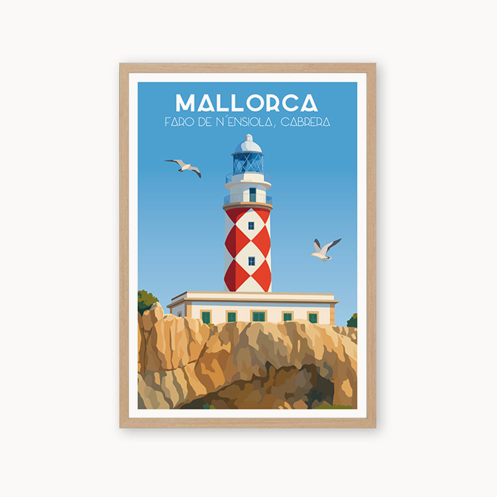 Poster und Drucke des Leuchtturms n'Ensiola, Cabrera, Mallorca