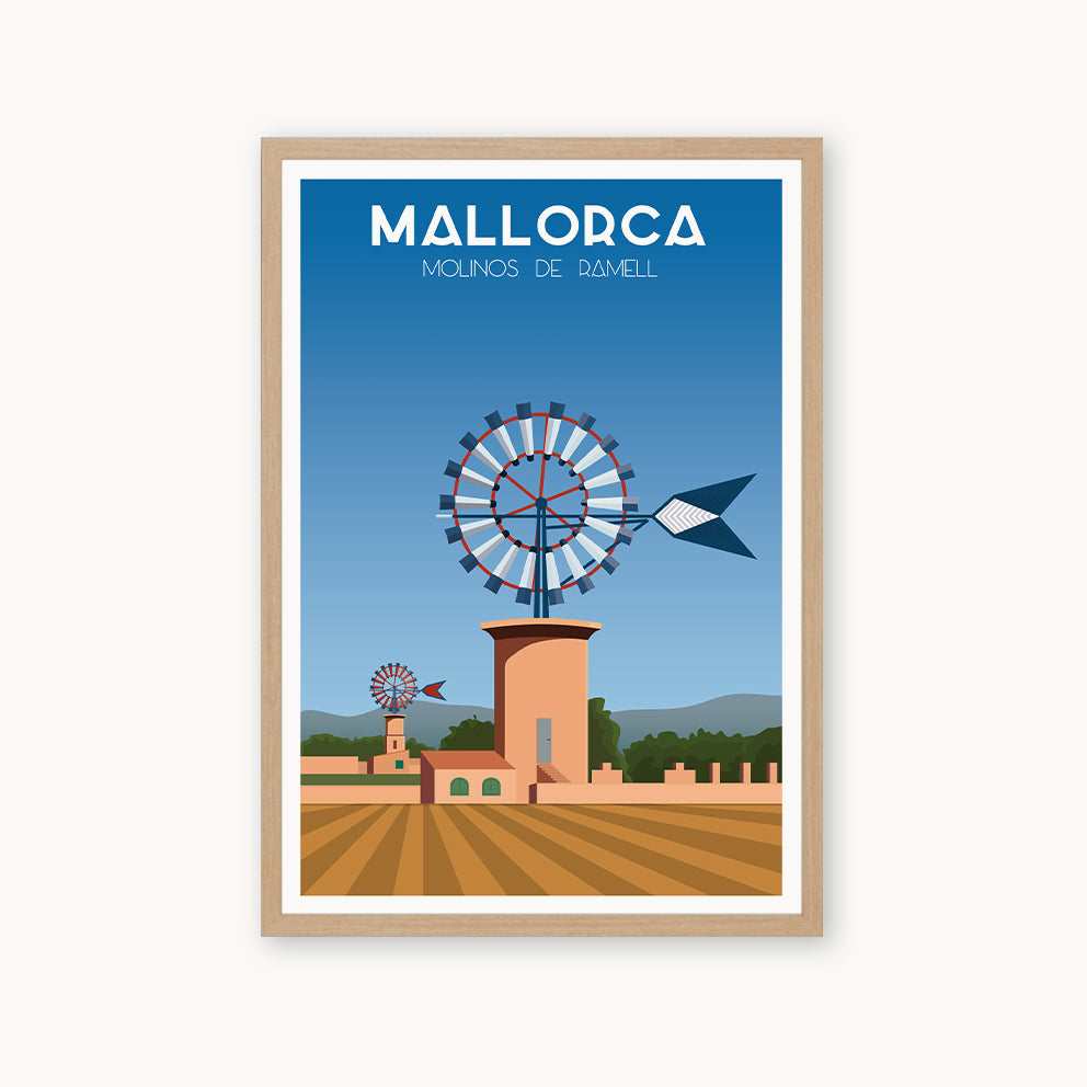 Poster und Drucke der Mühlen von Ramell, Mallorca